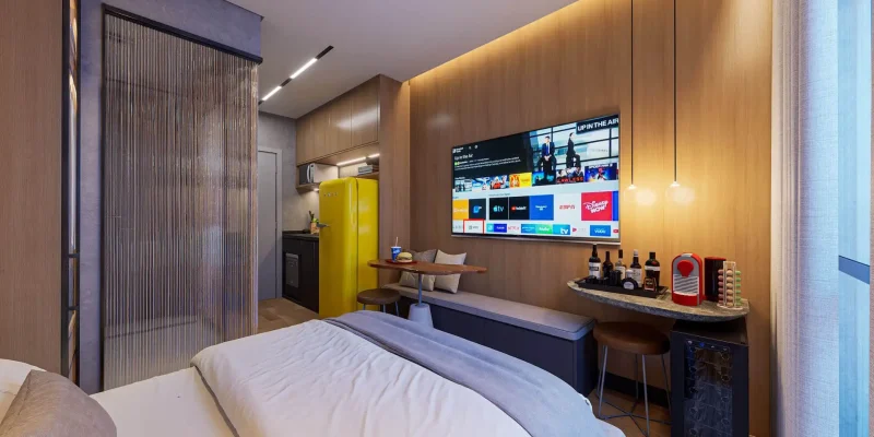 Perspectiva ilustrada, studio 19 m²