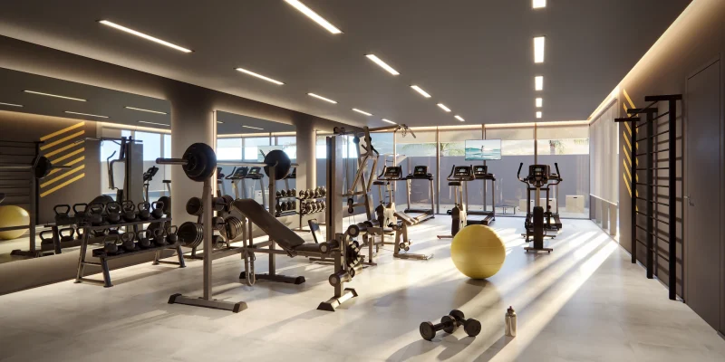 Residential towers' gym