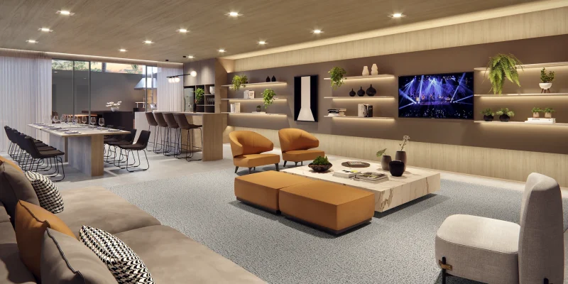 Residential towers' party room