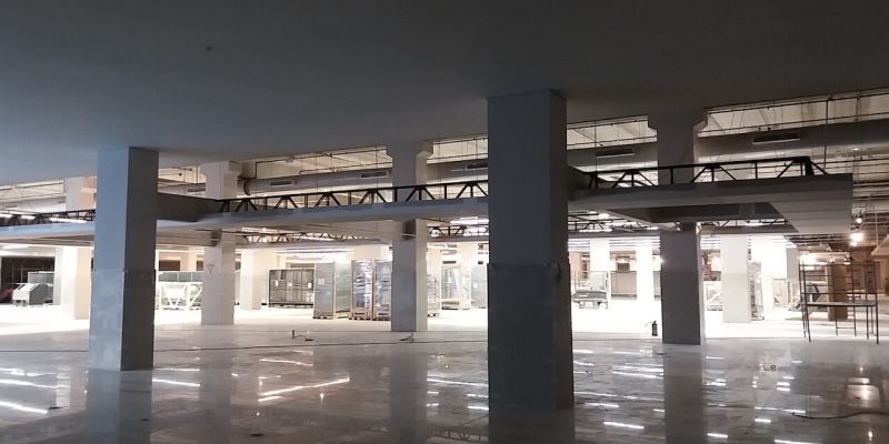 Instalações de forros em andamento