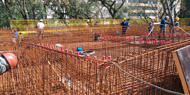 Concrete and metal structures in progress