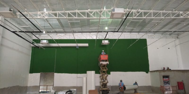 Santos' Cobasi: Indoor painting in progress