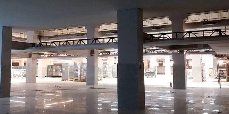 Plaster lining installations in progress